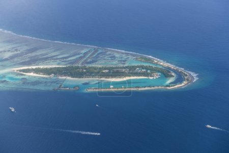 Vue d'ensemble des atolls d'Ari aux Maldives