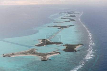 Vue d'ensemble des atolls d'Ari aux Maldives