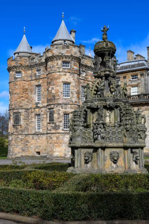 View at the palace of Holyroodhouse at Edinburgh on Scotland