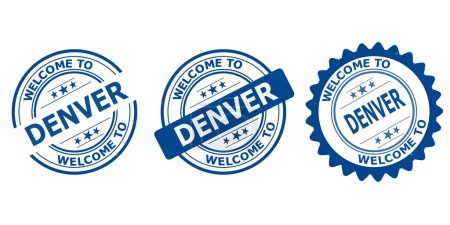 welcome to DENVER blue old stamp sale