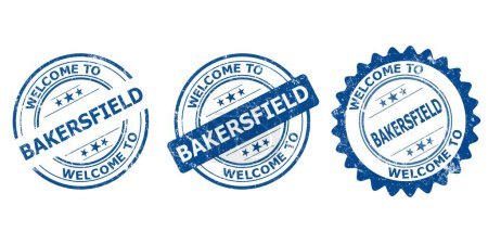 welcome to Bakersfield blue old stamp sale