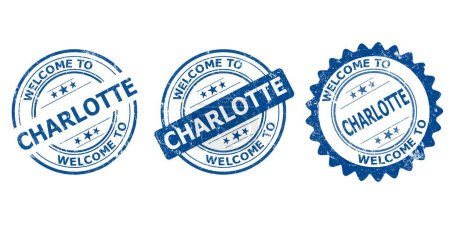 welcome to Charlotte blue old stamp sale