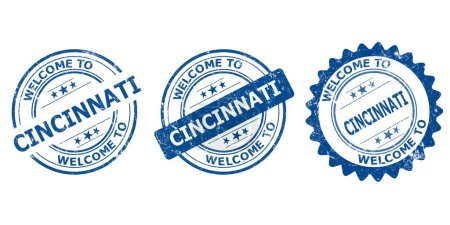 welcome to Cincinnati blue old stamp sale