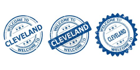 welcome to Cleveland blue old stamp sale