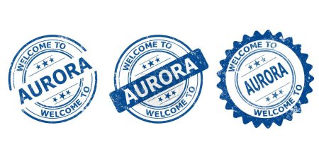 welcome to Aurora blue old stamp sale