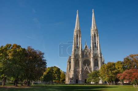 Photo for Votivkirche Neo-Gothic Catholic Church. Vienna, Austria - Royalty Free Image
