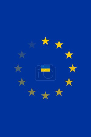 Illustration for The concept of European Union policy to Ukraine - Royalty Free Image