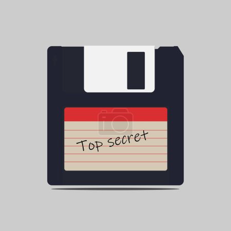 Secret information.Description: Diskette with secret data. Computer security, privacy of personal data in electronic format