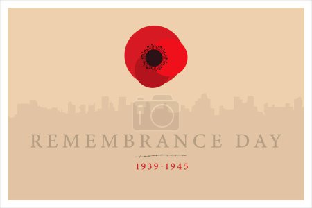 Ilustración de Día del Recuerdo y de la Reconciliación. Nunca más. Segunda Guerra Mundial - Imagen libre de derechos