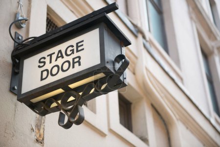Photo for Theatre Stage Door Sign. - Royalty Free Image