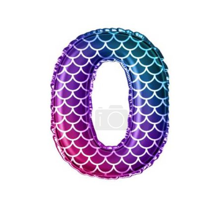 Foto de 3d renderizar sirena colorida escala globo número de lámina 0 - Imagen libre de derechos