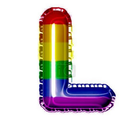 Foto de Globo lámina arco iris alfabeto letra - Imagen libre de derechos