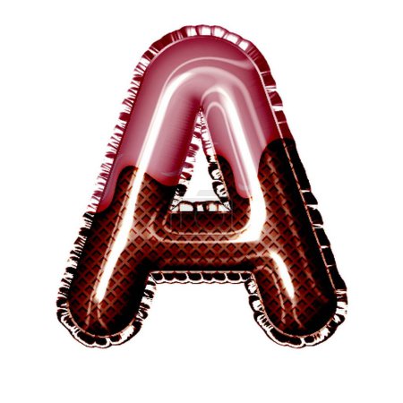 Photo for Letter a in chocolate style on white - Royalty Free Image