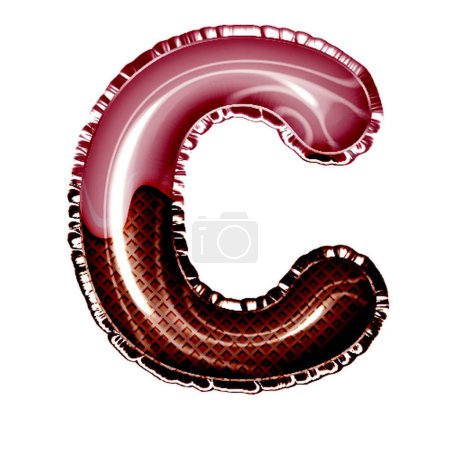 Photo for Letter c in chocolate style on white - Royalty Free Image