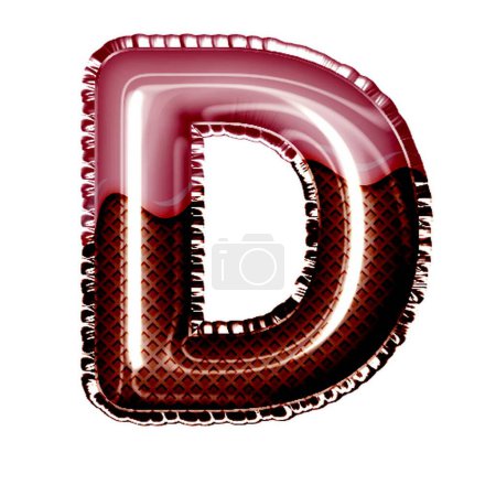 Photo for Letter d in chocolate style on white - Royalty Free Image