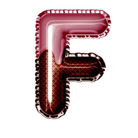 Photo for Letter f in chocolate style on white - Royalty Free Image