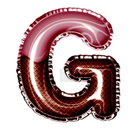 Photo for Letter g in chocolate style on white - Royalty Free Image