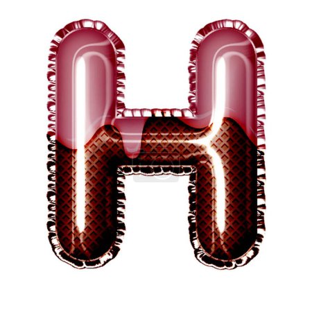 Photo for Letter h in chocolate style on white - Royalty Free Image