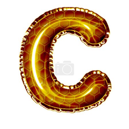 Photo for Letter c in honey style on white - Royalty Free Image