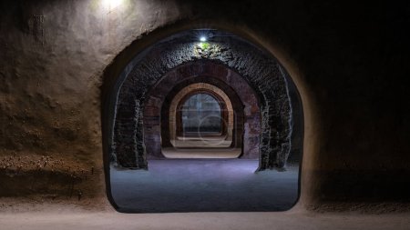 Foto de Tanque romano, un embalse subterráneo construido por el emperador César Ottaviano Augusto en el siglo I. Fermo, Italia. - Imagen libre de derechos