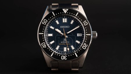 Photo for BOLOGNA, ITALY - AUGUST, 2020: Seiko 62 Mas diver watch. Seiko is a Japanese company manufacturing watch products, precision instruments and mechanics.  Illustrative editorial. - Royalty Free Image
