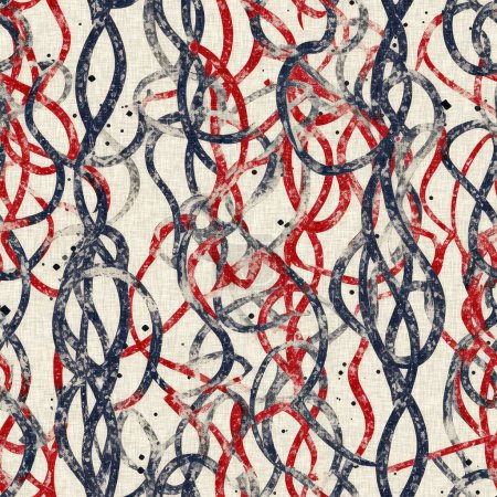 Seamless 4th of July independence day pattern in traditional red, white and blue colors. Modern usa stylish print for holiday decor, summer liberty graphic and united states background