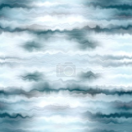 Teinture cravate tendance bleu motif lavé dans le style nautique. Partout motif de conception de mode d'été hippie texturé 
