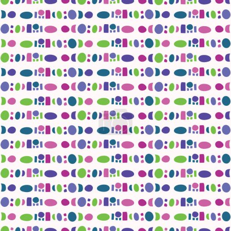 Photo for Childrens geometric stripe vector seamless pattern for playful doodle blob background. Swatch of kids art geo allover fabric for cute quirky wallpaper illustration - Royalty Free Image