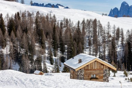 Foto de Valfreda e Fuciade en valle de fassa y valle de falcade, Trentino Dolomites, alpes italiano. - Imagen libre de derechos