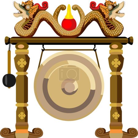 Téléchargez les illustrations : Javanese Traditional Gong Music Instrument - en licence libre de droit