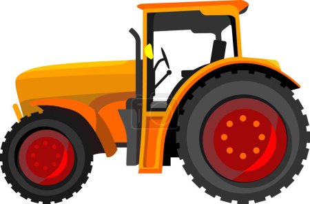 Illustration for Tractor Farm Transportation Vector - Royalty Free Image