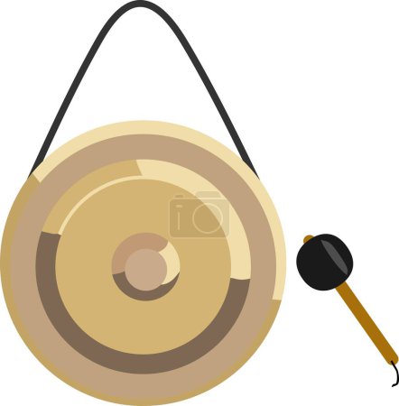 Téléchargez les illustrations : Javanese Indonesian Gong Instrument de Musique Traditionnelle - en licence libre de droit