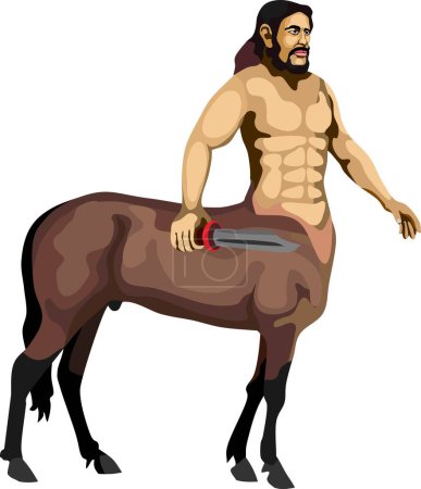 Téléchargez les illustrations : Figure de mythe du centaure de guerre - en licence libre de droit