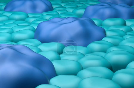 Photo for Retina surface (cones and rods) in the human eye  closeup view 3d illustration - Royalty Free Image
