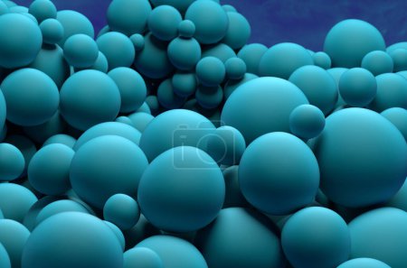 Foto de Clúster médico de polímeros superabsorbentes (SAP) - vista de primer plano de ilustración 3d - Imagen libre de derechos
