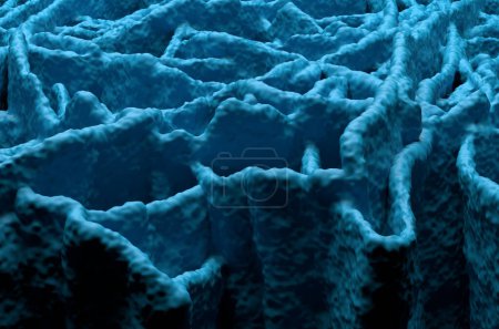 Foto de Tejido artificial creciendo con la ayuda del ácido hialurónico - vista de cerca ilustración 3d - Imagen libre de derechos
