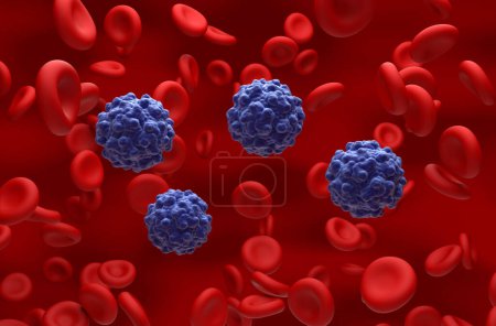 Parvovirus B19 en eritema infectiosum - vista isométrica ilustración 3D