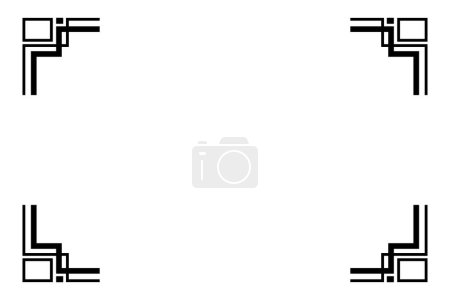 Photo for Simple Vector, Black Frame, Double outline, for Certificate, Placard or lunar element design, at transparent effect background - Royalty Free Image