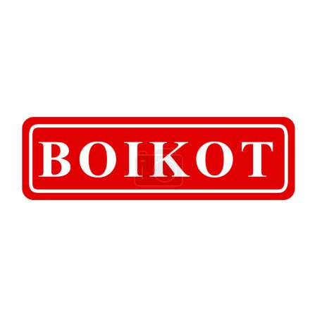 Illustration for Rubber Stamp - Boikot - Tioss 01 07A - Royalty Free Image