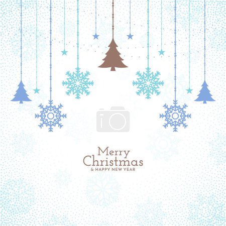 Ilustración de Feliz Navidad festival decorativo elegante tarjeta de felicitación vector - Imagen libre de derechos