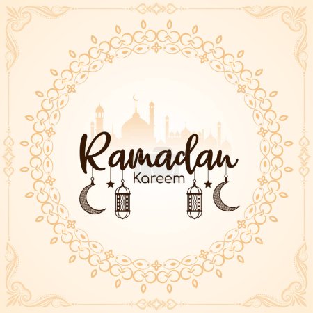 Ramadan Kareem schöne islamische Fest kulturellen Hintergrund Design-Vektor
