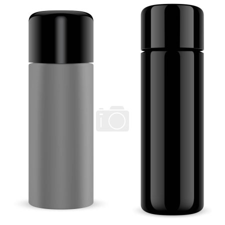 Spray can. Hair spray bottle mockup, aerosol cylinder tube. Aluminum metal paint containerEmpty sprayer packaging template blank. Dry shampoo tin, beauty product