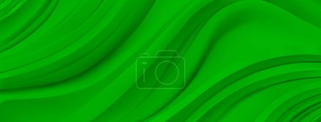Ilustración de Fondo abstracto con superficie ondulada en colores verdes - Imagen libre de derechos