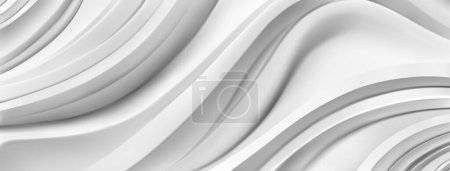 Ilustración de Fondo abstracto con superficie ondulada en colores blancos - Imagen libre de derechos