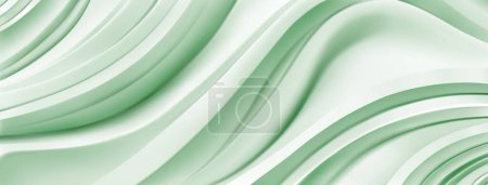Ilustración de Fondo abstracto con superficie ondulada en colores verde claro - Imagen libre de derechos