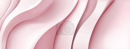 Ilustración de Fondo abstracto con pliegues ondulados en colores rosados - Imagen libre de derechos