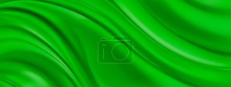 Ilustración de Fondo abstracto con superficie ondulada plegada en colores verdes - Imagen libre de derechos