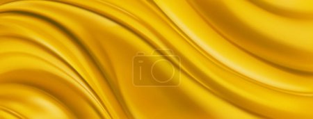 Ilustración de Fondo abstracto con superficie ondulada plegada en colores amarillos - Imagen libre de derechos