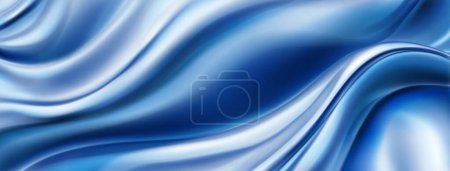 Ilustración de Fondo abstracto con superficie ondulada en colores azules - Imagen libre de derechos