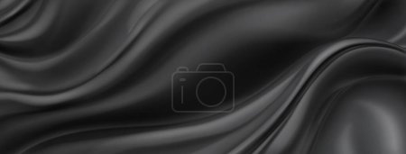 Ilustración de Fondo abstracto con superficie ondulada en colores negros - Imagen libre de derechos